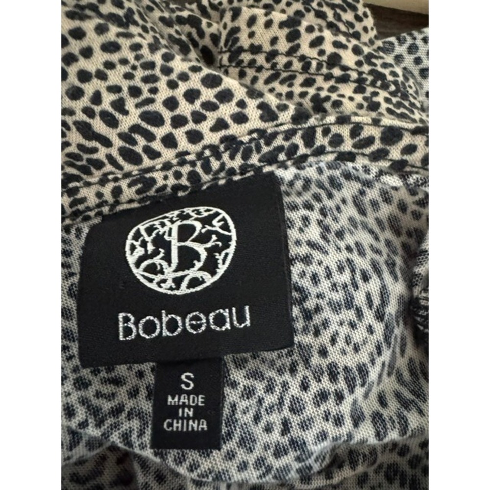 Bobeau Snakeskin Print Crisscross‎ Back Tunic Top Women's S EUC - Picture 6 of 10